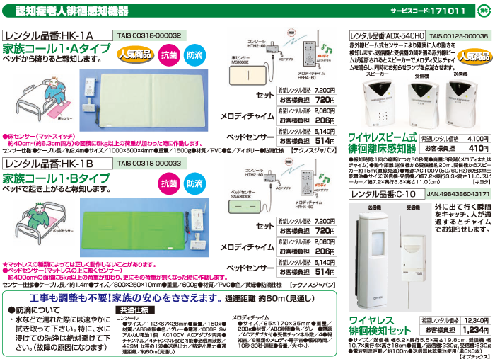 認知症老人徘徊感知器